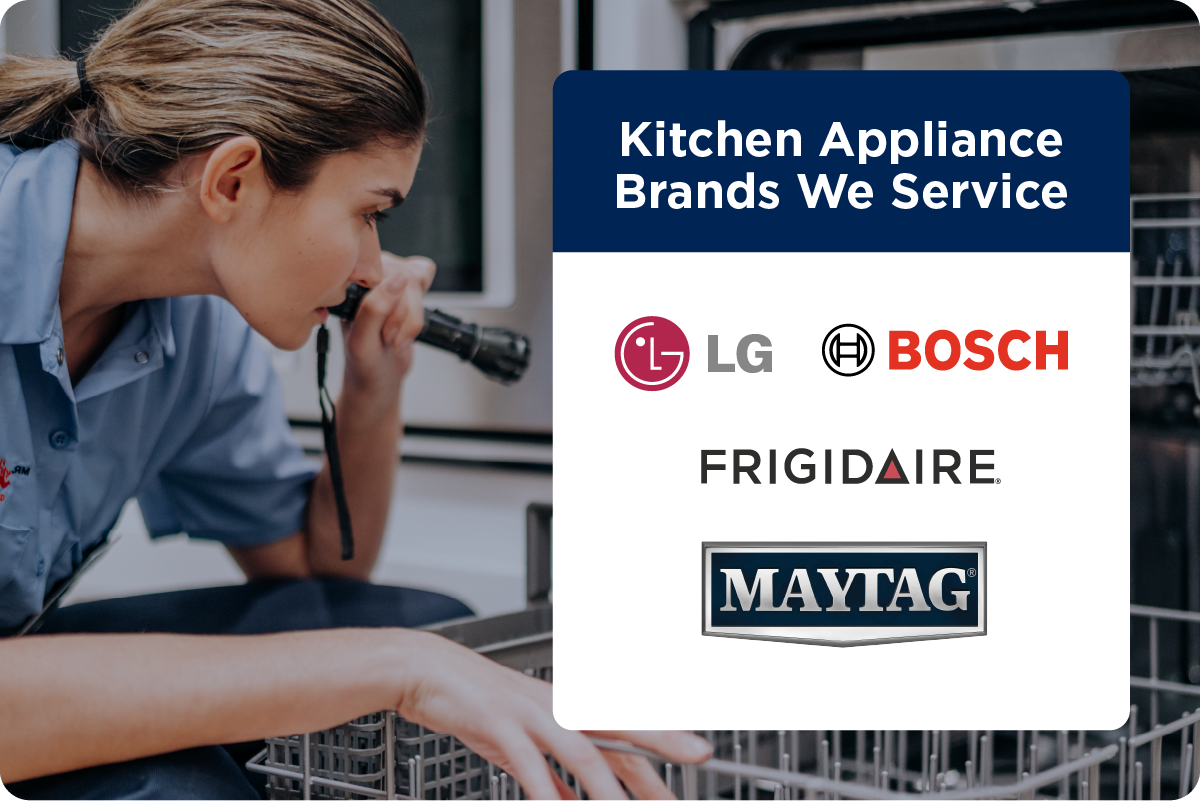 Some top brands Neighborly services include Bosch, Frigidaire, LG, and Maytag.