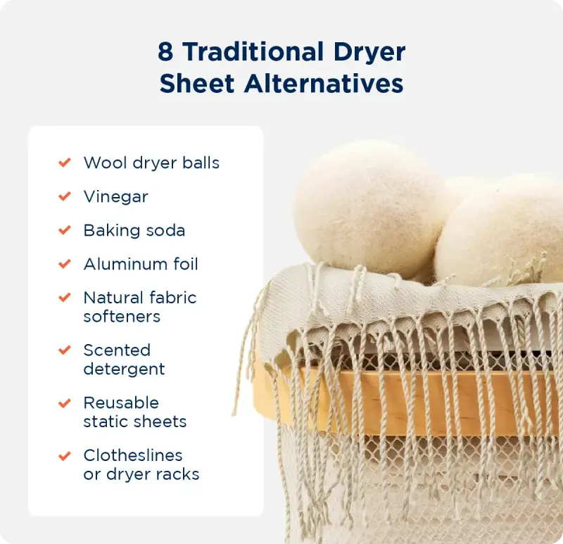List of dryer sheet alternatives.