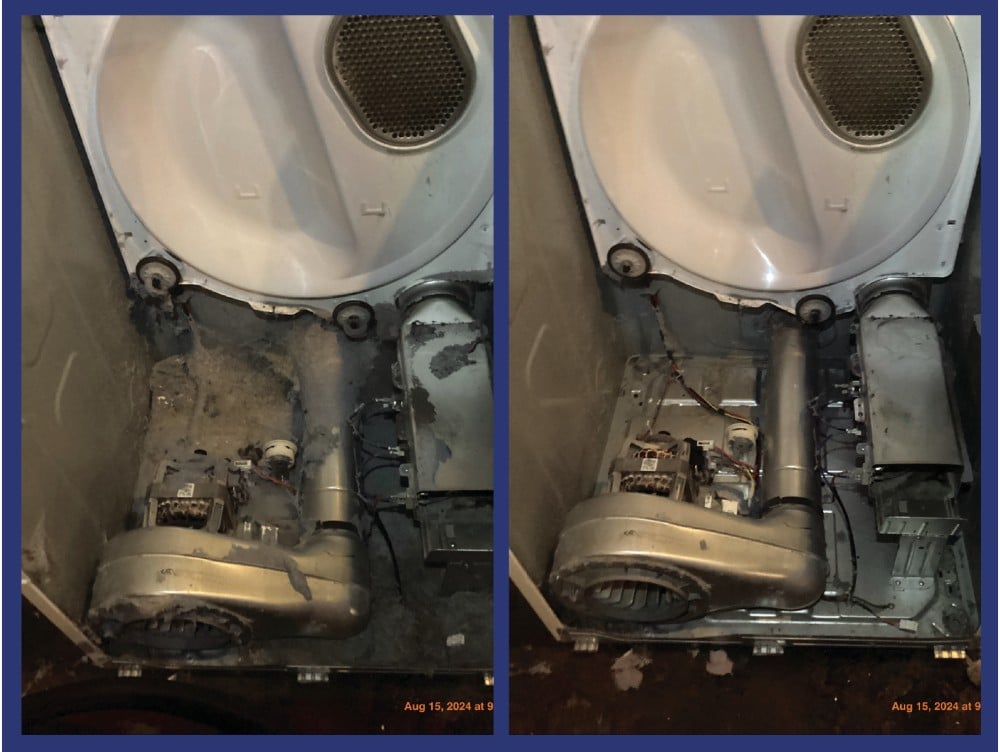 dryer lint build up