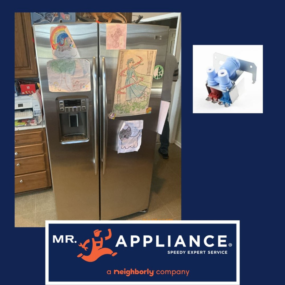 GE new water valve fridge repair