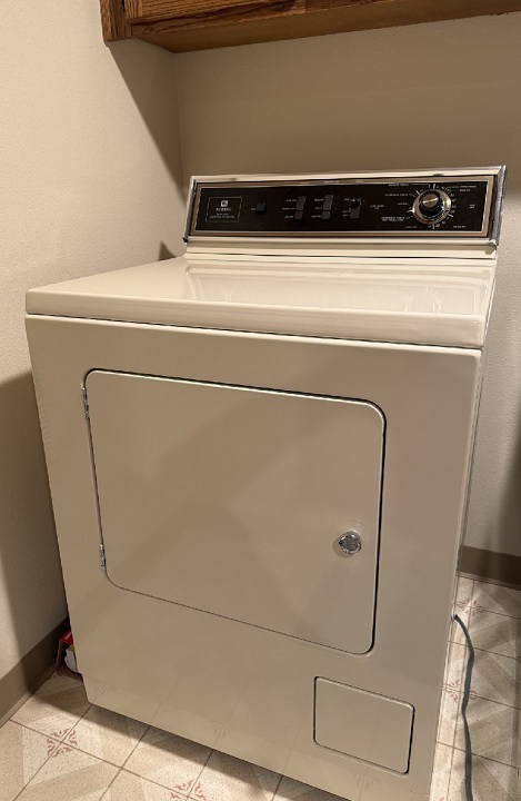 We work on both gas and electric dryers. This one is a gas dryer and we've repaired it so it is once again running great!