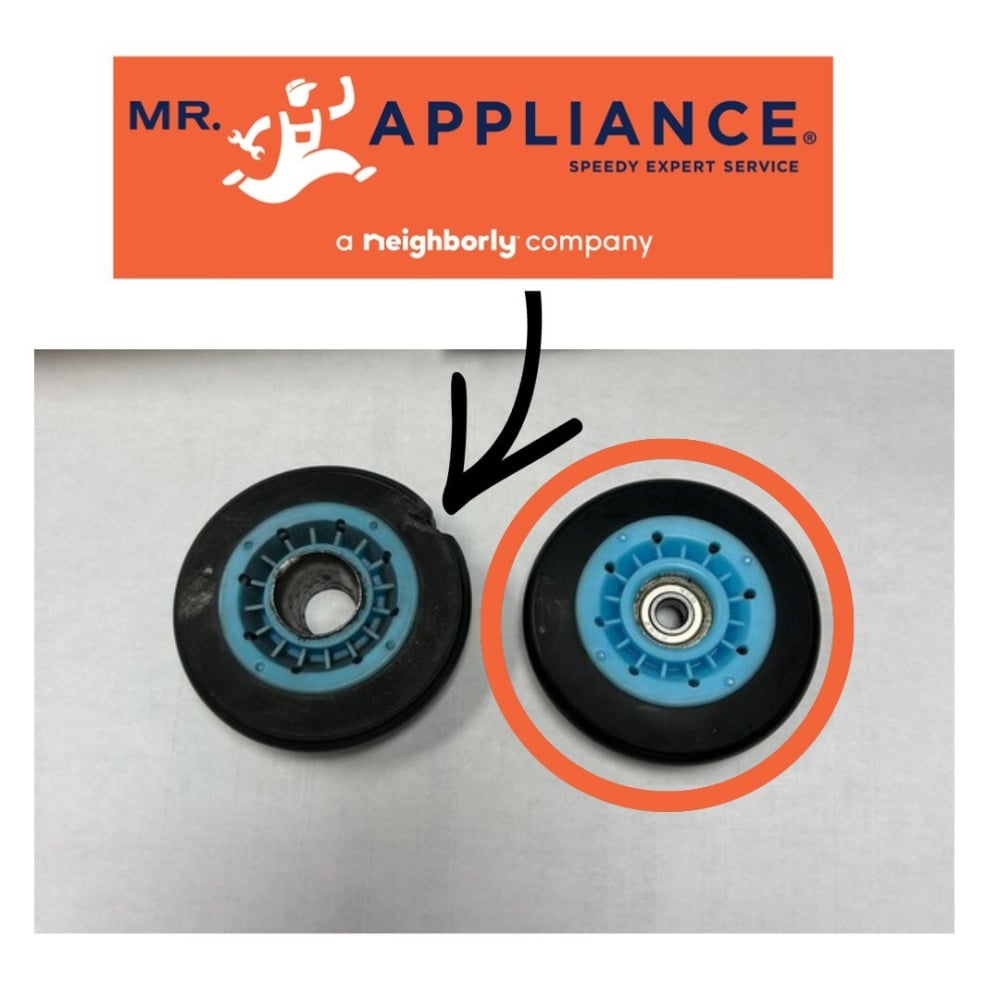 damaged dryer roller