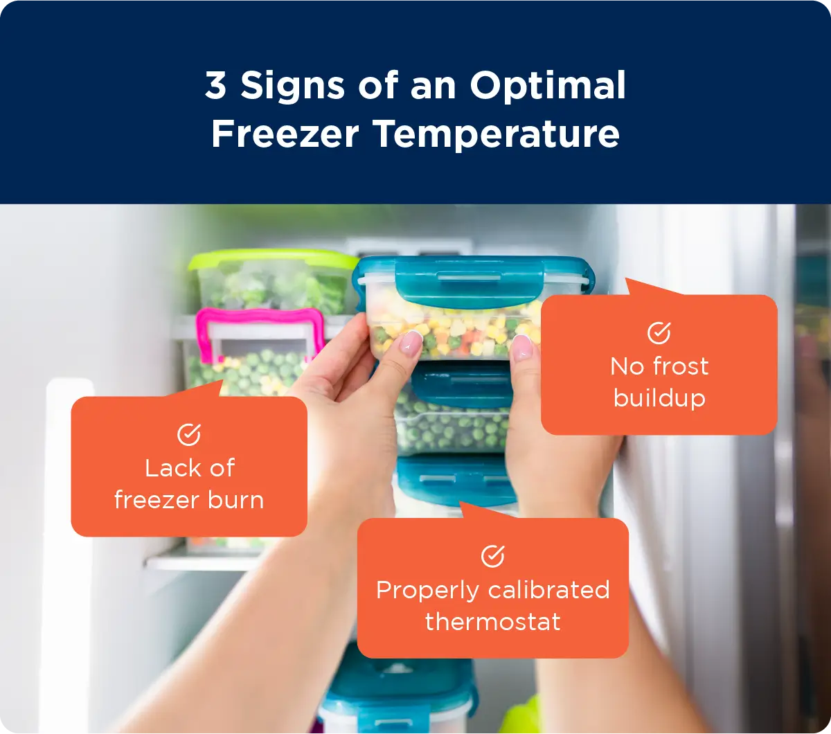 3 signs of an optimal freezer temperature