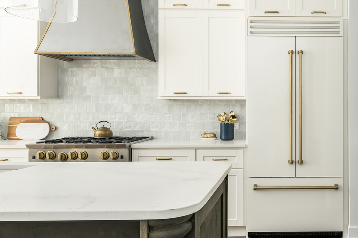 White color themed kitchen