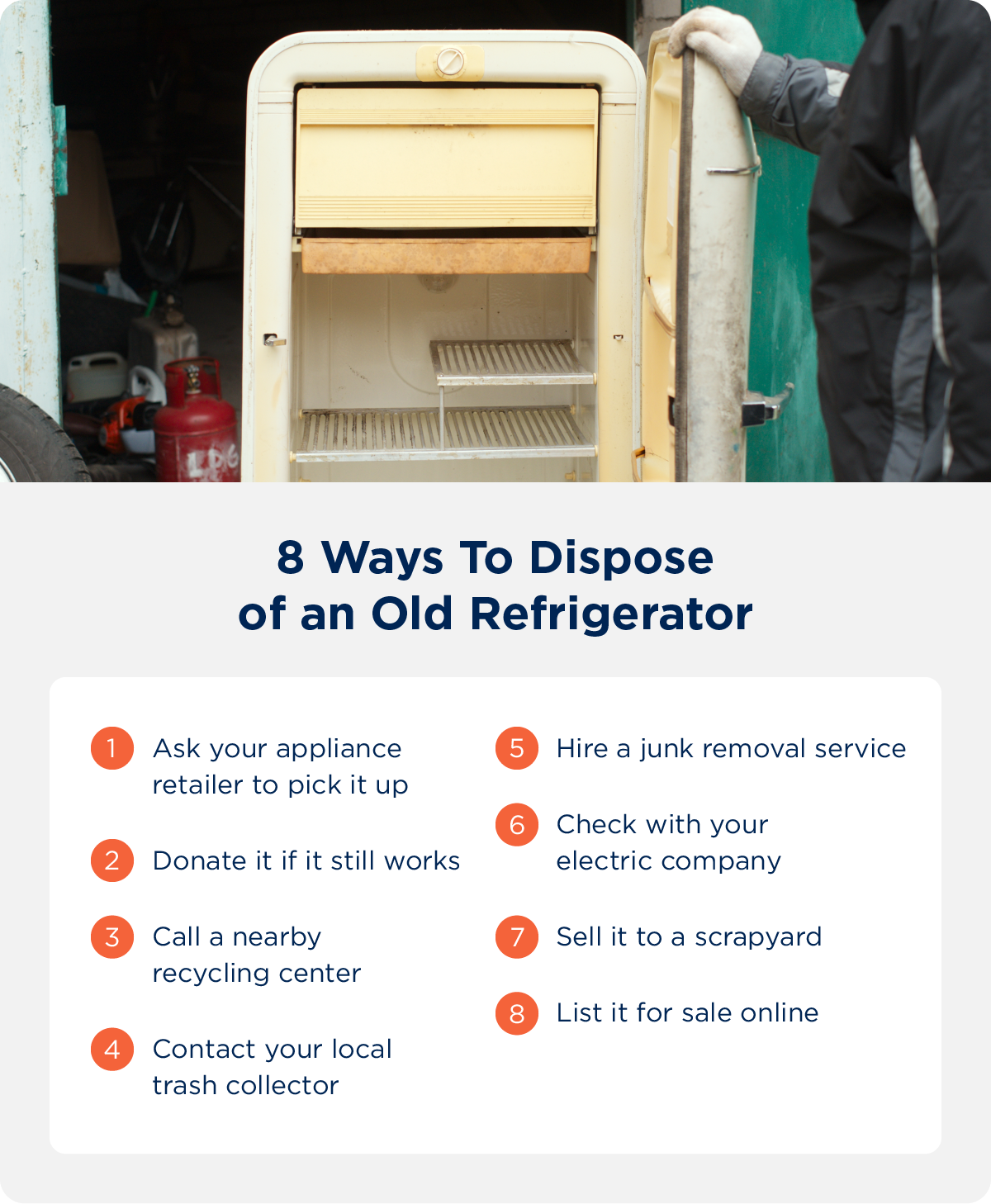 The eight best ways to dispose of a refrigerator