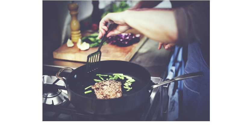 Cooking food on stove top