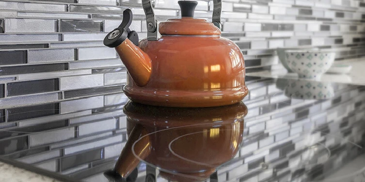 tea kettle on a flat stove top