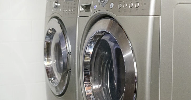Grey washer and dryer