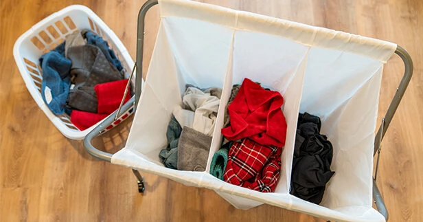 Laundry separation bins