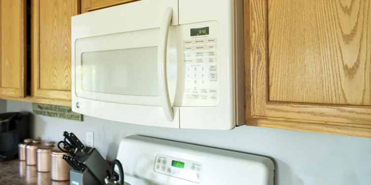 Microwave above oven