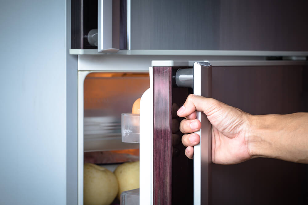 Open fridge door