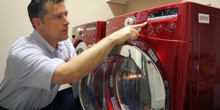 Washer serviced by appliance tech