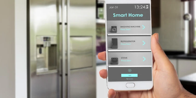 Smart refrigerator app on mobile phone