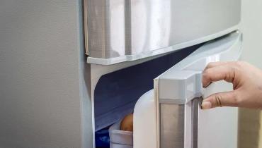 Opening a refrigerator door