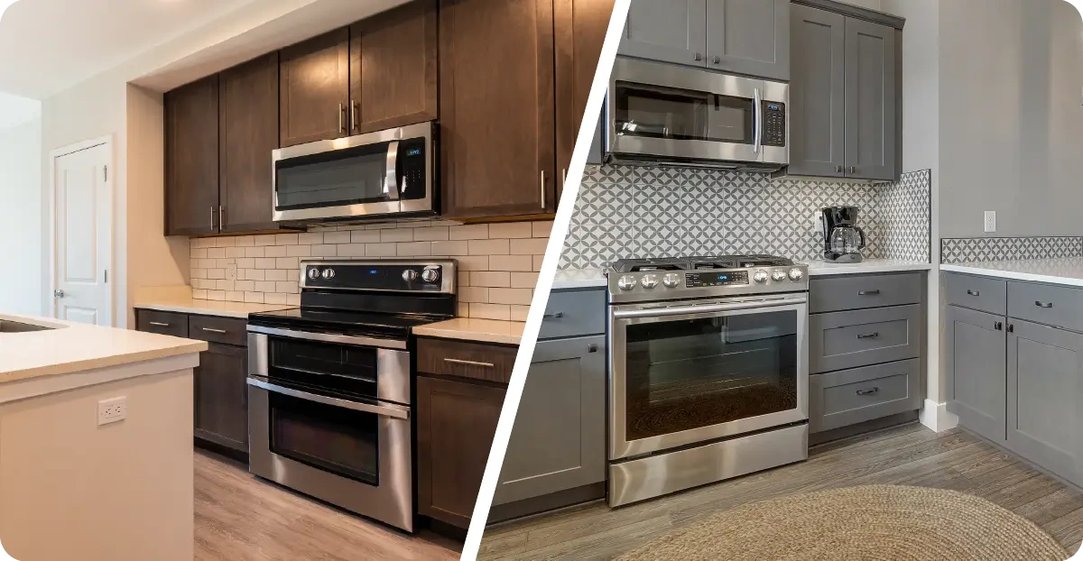  Freestanding vs. slide-range in two different kitchens | slide-in-vs-freestanding-range.