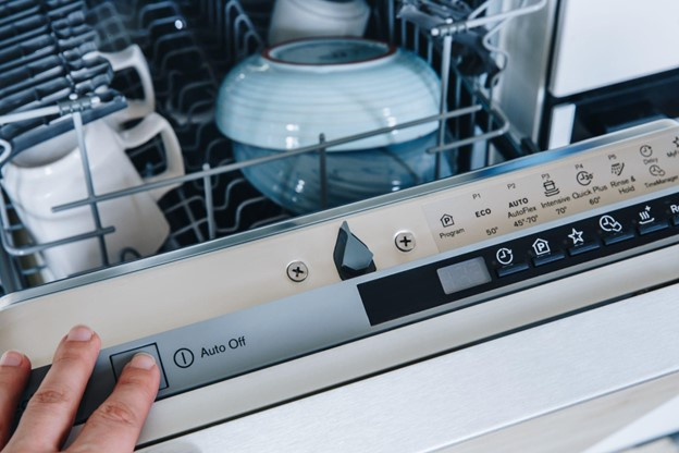 Closeup of dishwasher settings.