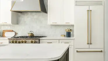 White themed kitchen.