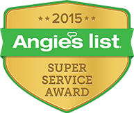 2015 Angie's list super service award badge.